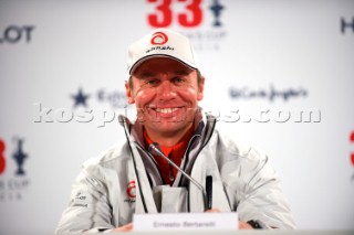 FEBRUARY 12TH 2010, VALENCIA, SPAIN: Press conference with Ernesto Berarelli in Valencia after the 1st race of the 33rd Americas Cup.