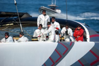 FEBRUARY 14TH 2010, VALENCIA, SPAIN: Alinghi, race 2 of the 33rd Americas Cup in Valencia, Spain