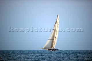 Race 2 BMW Oracle winning the 33rd Americas Cup in Valencia, Spain