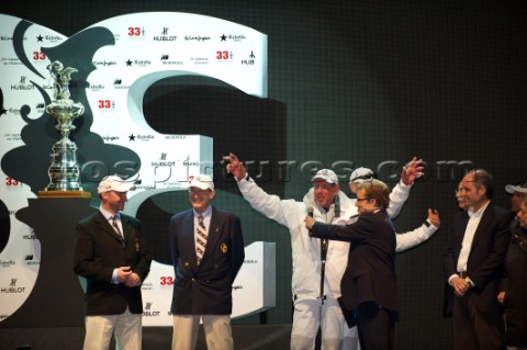 FEBRUARY 14TH 2010 VALENCIA SPAIN BMW Oracle Prize Giving Ceremony of the 33rd Americas Cup in Valen