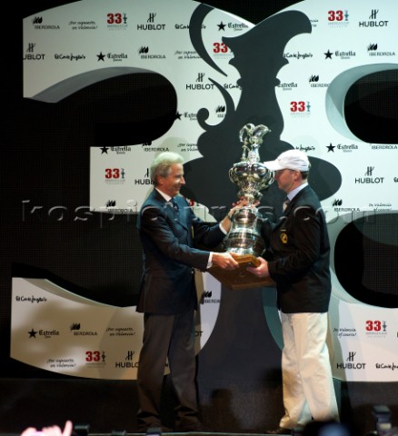 FEBRUARY 14TH 2010 VALENCIA SPAIN BMW Oracle Prize Giving Ceremony of the 33rd Americas Cup in Valen