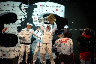 FEBRUARY 14TH 2010, VALENCIA, SPAIN: BMW Oracle, Prize Giving Ceremony of the 33rd Americas Cup in Valencia, Spain