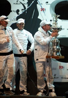 FEBRUARY 14TH 2010, VALENCIA, SPAIN: BMW Oracle, Prize Giving Ceremony of the 33rd Americas Cup in Valencia, Spain