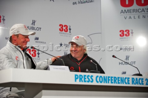 FEBRUARY 14TH 2010 VALENCIA SPAIN Alinghi press conference with Ernesto Bertarelli  Brad Butterworth