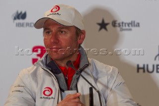 Valencia, 2/14/10. Alinghi5 33rd Americas Cup. Day 7 - Race 2. GGYC wins the 33rd Americas Cup Match. Ernesto Bertarelli. Guido Trombetta / Alinghi/SEASEE.COM