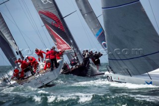 Rounding mark two in the coastal race of the Trophy of Portugal, Med Cup regatta. Cascais, Portugal. 15/5/2010