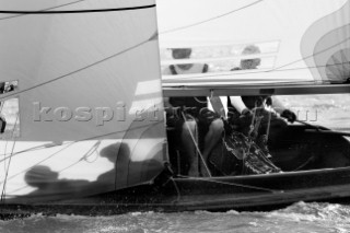 Yachts sailing and the one design Dragon European Championships 2010, Hungary.