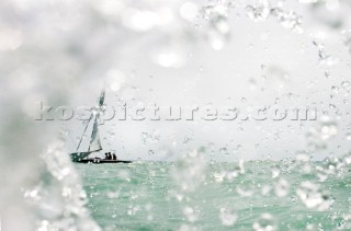 Yachts sailing and the one design Dragon European Championships 2010, Hungary.