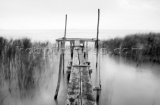 Wooden jetty quay