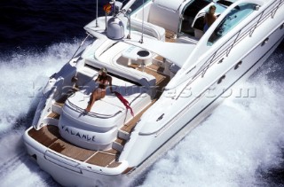 Fairline Targa 48 powerboat cruising in Mediterranean