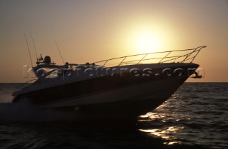 Fairline Targa 48 at sunset