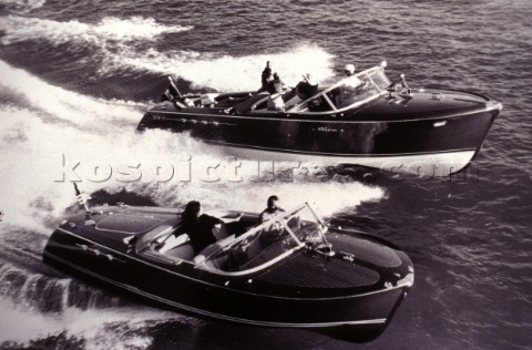 Aquarama Ariston Arni 1960 Riva Boats black white