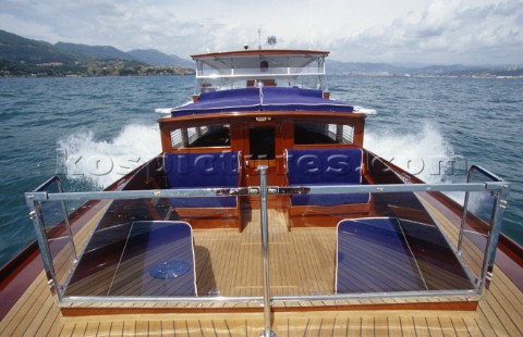 The 52ft classic powerboat launch Marlin once owned by John F Kennedy JFK