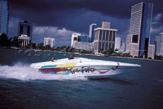 Power boat in Miama, Florida