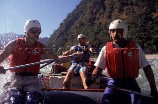 White Water Rafting on a river of rapids