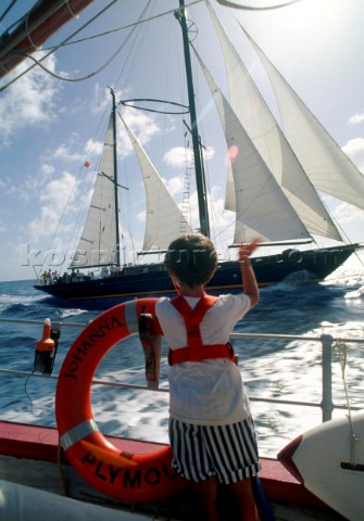 Young Boy on Board Safety Harness