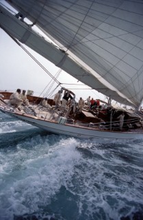 Classic schooner superyacht Adela owned by American George Lindemann