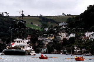 Superyacht Loneranger moored in Dartmouth, UK