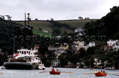 Superyacht Loneranger moored in Dartmouth UK