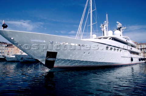 Bow of Superyacht St Tropez