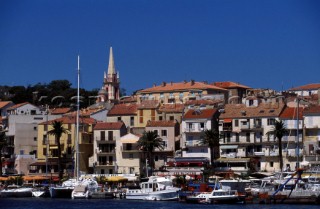 Buildings from the water Calvi Harbour Corsica