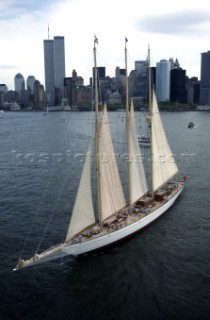 The Atlantic Challenge Cup 1997 presented by Rolex. Organised jointly by the New York Yacht Club and the Royal Yacht Squadron this superyacht race started from Ambrose Light (New York) and finished off The Lizard, Cornwall, UK.