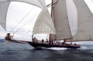 The Atlantic Challenge Cup 1997 presented by Rolex. Organised jointly by the New York Yacht Club and the Royal Yacht Squadron this superyacht race started from Ambrose Light (New York) and finished off The Lizard, Cornwall, UK.