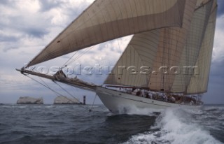 The Atlantic Challenge Cup 1997 presented by Rolex. Organised jointly by the New York Yacht Club and the Royal Yacht Squadron this superyacht race started from Ambrose Light (New York) and finished off The Lizard, Cornwall, UK.