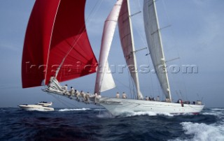 The Atlantic Challenge Cup 1997 presented by Rolex. Organised jointly by the New York Yacht Club and the Royal Yacht Squadron this superyacht race started from Ambrose Light (New York) and finished off The Lizard, Cornwall, UK.