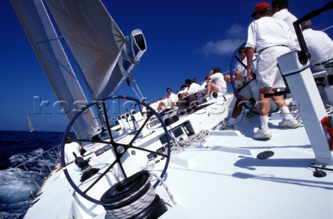 WEYMOUTH ENGLAND  AUGUST 5th Crowds of French and Brazilian supporters watch the Medal Races at the 