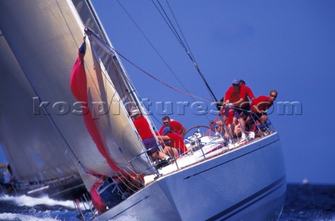 WEYMOUTH ENGLAND  AUGUST 5th The wife and son of Andrew Bart Simpson watch him presented with the Si