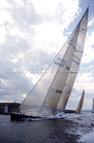 WEYMOUTH ENGLAND  AUGUST 5th Fredrik Loof and Max Salminen of Sweden win Gold Medal in the Mens Star