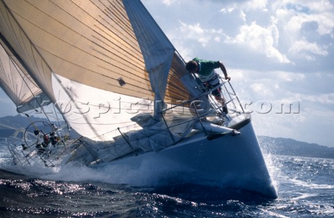 WEYMOUTH ENGLAND  AUGUST 5th Jonathan  Lobert of France wins Bronze Medal in the Mens Finn sailing d