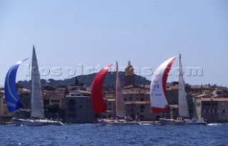 La Giraglia Rolex Cup 1998. Offshore race from St Tropez, France, around La Giraglia Rock, Corsica, and finish at the Yacht Club Italiano in Genoa, Italy.