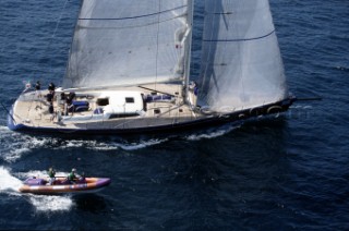 La Giraglia Rolex Cup 1998. Offshore race from St Tropez, France, around La Giraglia Rock, Corsica, and finish at the Yacht Club Italiano in Genoa, Italy.