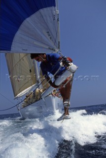 La Giraglia Rolex Cup 1998. Offshore race from St Tropez, France, around La Giraglia Rock, Corsica, and finish at the Yacht Club Italiano in Genoa, Italy.