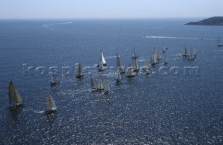 La Giraglia Rolex Cup 1998. Offshore race from St Tropez, France, around La Giraglia Rock, Corsica, and finish at the Yacht Club Italiano in Genoa, Italy.