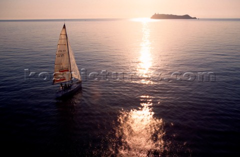 La Giraglia Rolex Cup 1999 Offshore race from St Tropez France around La Giraglia Rock Corsica and f