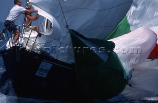 La Giraglia Rolex Cup 1999. Offshore race from St Tropez, France, around La Giraglia Rock, Corsica, and finish at the Yacht Club Italiano in Genoa, Italy.