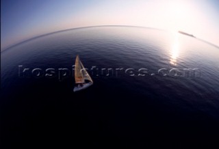 La Giraglia Rolex Cup 1999. Offshore race from St Tropez, France, around La Giraglia Rock, Corsica, and finish at the Yacht Club Italiano in Genoa, Italy.