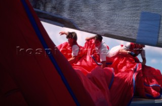 La Giraglia Rolex Cup 2001. Offshore race from St Tropez, France, around La Giraglia Rock, Corsica, and finish at the Yacht Club Italiano in Genoa, Italy.