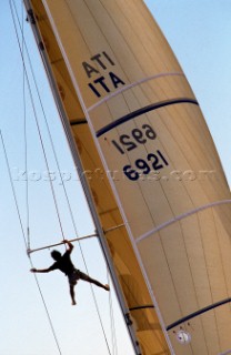 La Giraglia Rolex Cup 2001. Offshore race from St Tropez, France, around La Giraglia Rock, Corsica, and finish at the Yacht Club Italiano in Genoa, Italy.