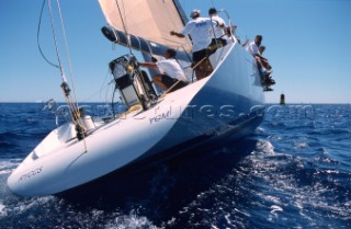 La Giraglia Rolex Cup 2001. Offshore race from St Tropez, France, around La Giraglia Rock, Corsica, and finish at the Yacht Club Italiano in Genoa, Italy.