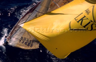 La Giraglia Rolex Cup 2001. Offshore race from St Tropez, France, around La Giraglia Rock, Corsica, and finish at the Yacht Club Italiano in Genoa, Italy.