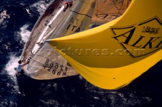 La Giraglia Rolex Cup 2001. Offshore race from St Tropez, France, around La Giraglia Rock, Corsica, and finish at the Yacht Club Italiano in Genoa, Italy.