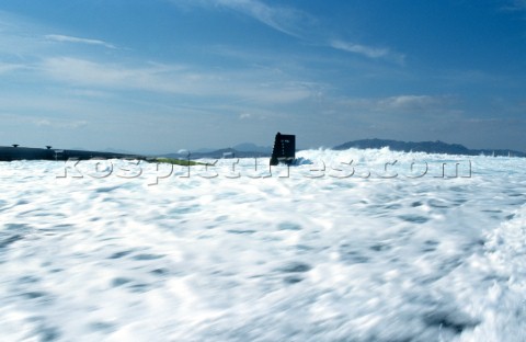 Maxi Yacht Rolex Cup 2001 Porto Cervo Sardinia American submarine possibly a Los Angeles class fast 