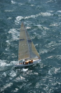 Rolex Commodores Cup 1996. The Solent, Cowes, Isle of Wight, UK. Three boat teams from around the world compete for the coveted RORC trophy. The event is hosted by the Royal Yacht Squadron.