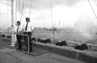 Rolex Commodores Cup 1996. The Solent, Cowes, Isle of Wight, UK. Three boat teams from around the world compete for the coveted RORC trophy. The event is hosted by the Royal Yacht Squadron.