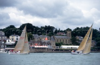 Rolex Commodores Cup 1996. The Solent, Cowes, Isle of Wight, UK. Three boat teams from around the world compete for the coveted RORC trophy. The event is hosted by the Royal Yacht Squadron.