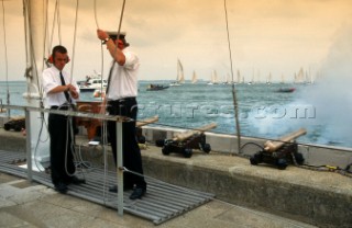 Rolex Commodores Cup 1996. The Solent, Cowes, Isle of Wight, UK. Three boat teams from around the world compete for the coveted RORC trophy. The event is hosted by the Royal Yacht Squadron.